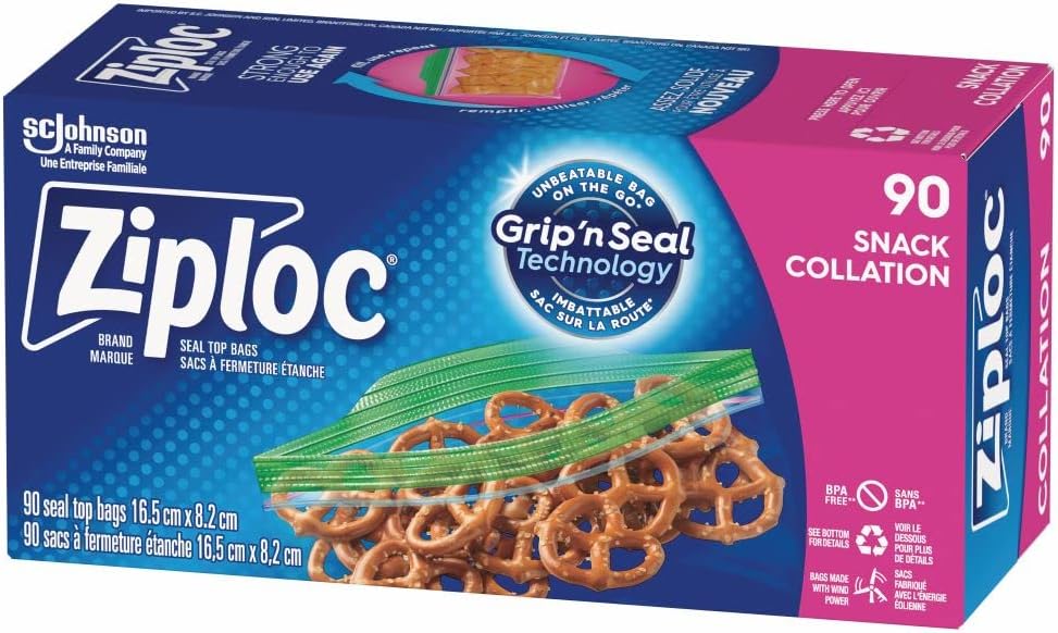 Ziploc Bolsa Snack 90 Piezas