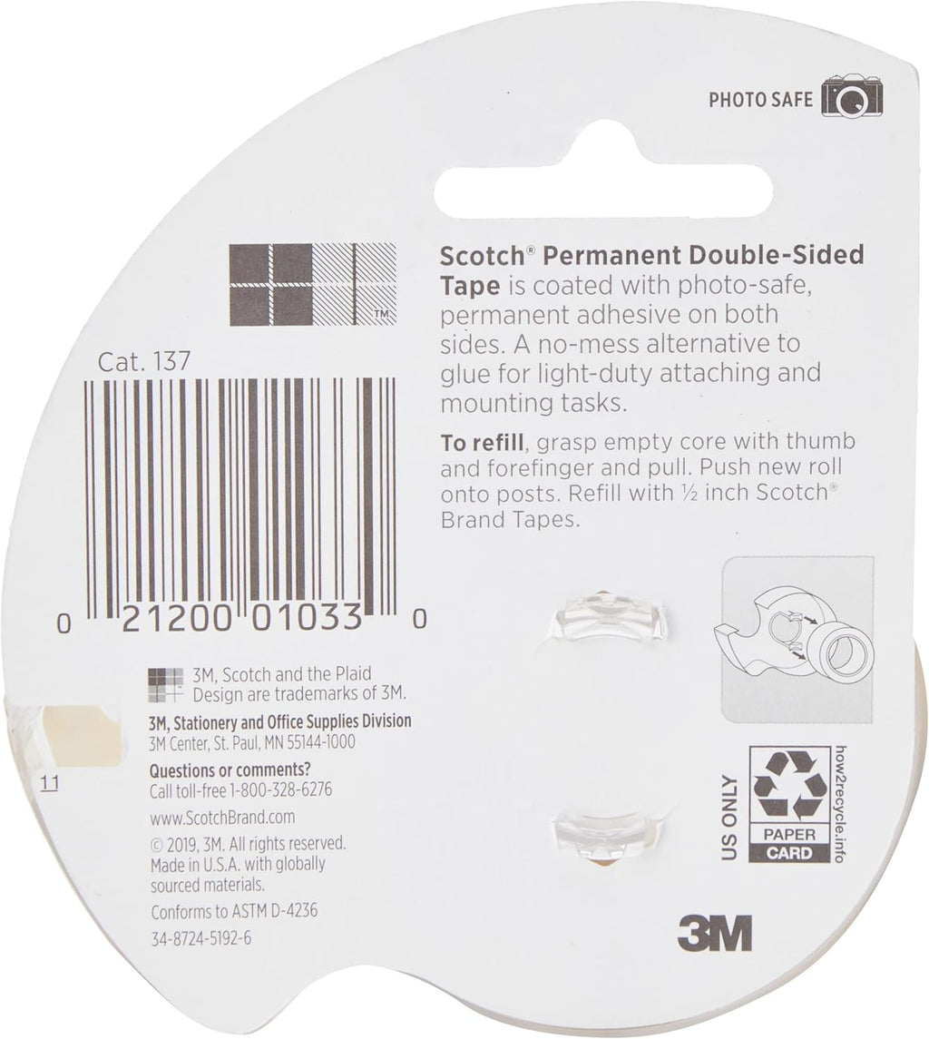 Scotch Cinta Doble Cara 12.7mm x 11.4m