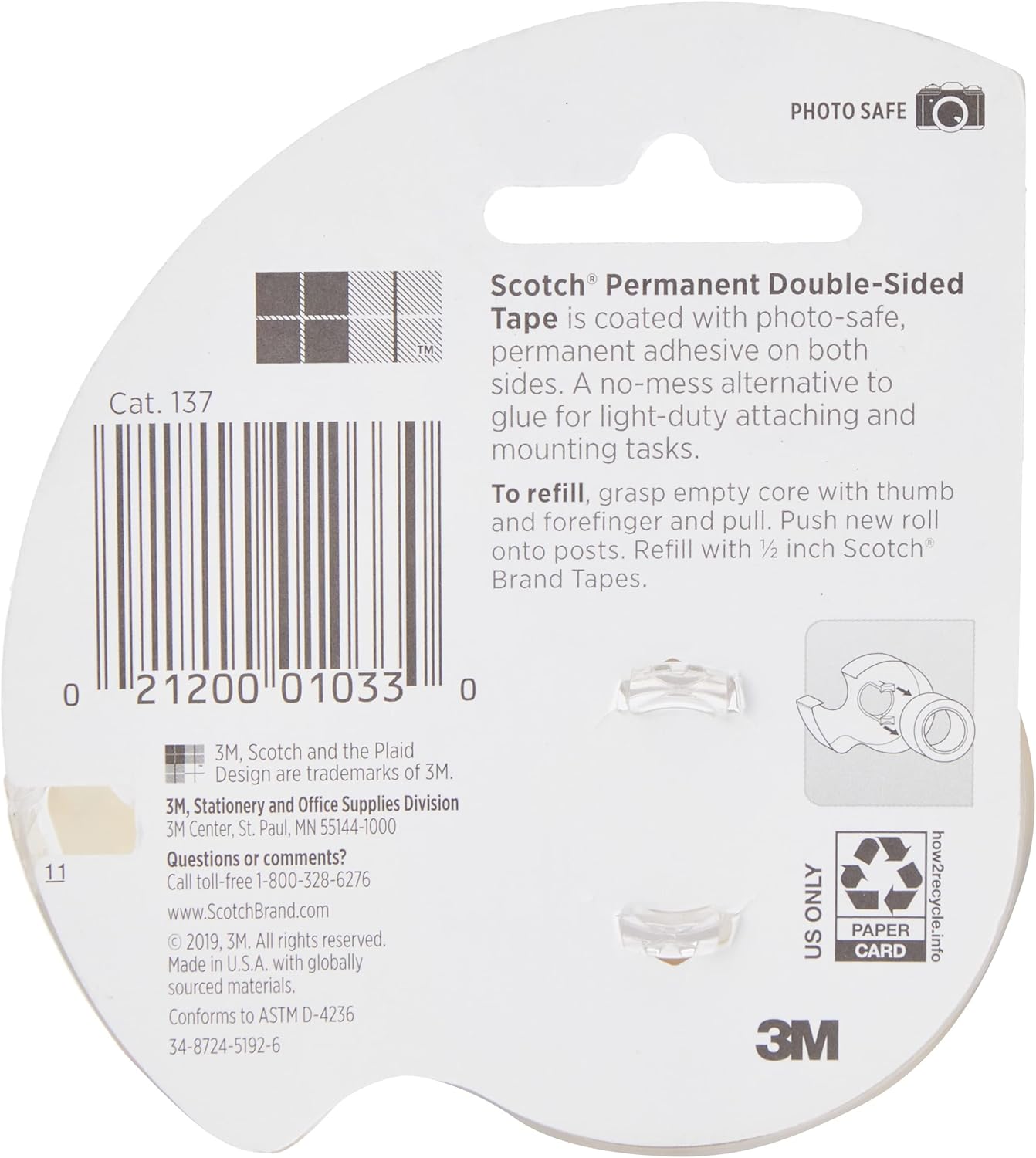 Scotch Cinta Doble Cara 12.7mm x 11.4m