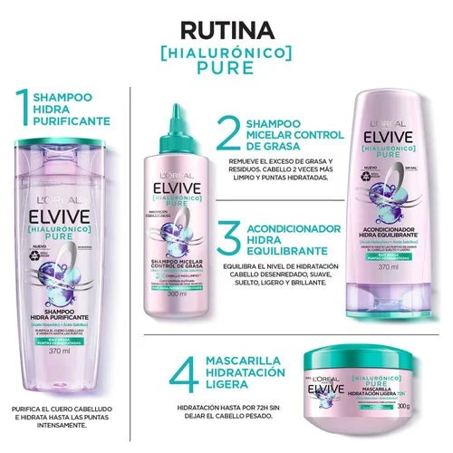 Acondicionador L'oréal Paris Elvive Hialurónico Pure 680ml
